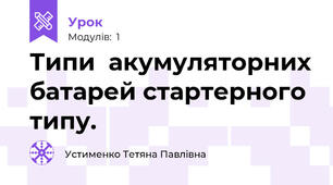 Типи  акумуляторних батарей стартерного типу. 