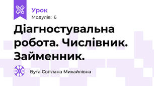 Діагностувальна робота. Числівник. Займенник.
