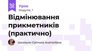 Відмінювання прикметників (практично)