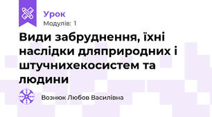  Види забруднення, їхні наслідки дляприродних і штучнихекосистем та людини