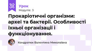 Прокаріотичні організми: археї та бактерії. Особливості їхньої організації і функціонування.