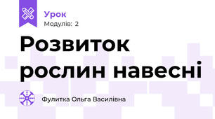 Розвиток рослин навесні