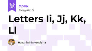 Letters Ii, Jj, Kk, Ll