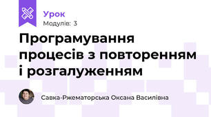 Програмування процесів з повторенням і розгалуженням