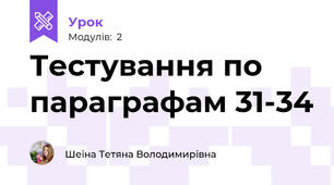 Тестування по параграфам 31-34