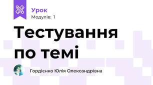 Тестування по темі