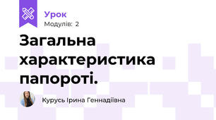 Загальна характеристика папороті.