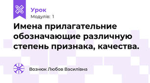 Имена прилагательние обозначающие различную степень признака, качества.