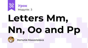 Letters Mm, Nn, Oo and Pp
