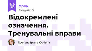 Відокремлені означення. Тренувальні вправи
