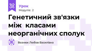 Генетичний зв'язки між  класами неорганічних сполук