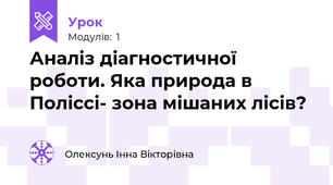 Аналіз діагностичної роботи. Яка природа в Поліссі- зона мішаних лісів?