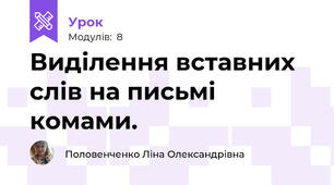 Виділення вставних слів на письмі комами.