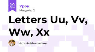 Letters Uu, Vv, Ww, Xx