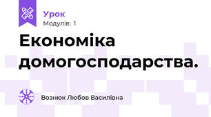 Економіка домогосподарства.