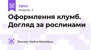 Оформлення клумб. Догляд за рослинами