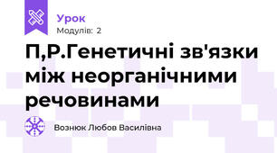  П,Р.Генетичні зв'язки між неорганічними речовинами