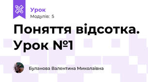 Поняття відсотка. Урок №1