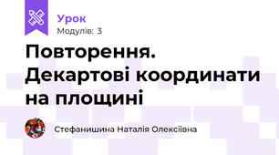 Повторення. Декартові координати на площині 