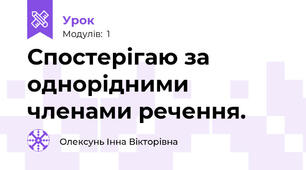 Спостерігаю за однорідними членами речення.