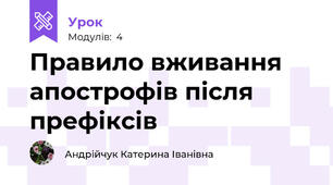 Правило вживання апострофів після префіксів