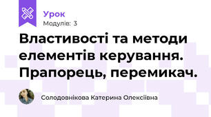 Властивості та методи елементів керування. Прапорець, перемикач.