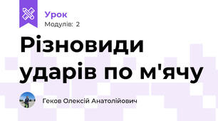 Різновиди ударів по м'ячу