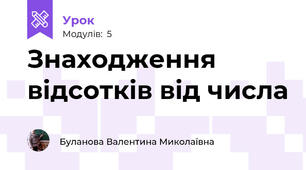 Знаходження відсотків від числа