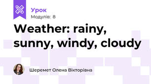 Weather: rainy, sunny, windy, cloudy