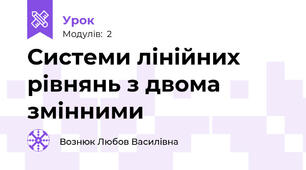Системи лінійних рівнянь з двома змінними