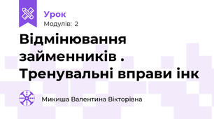 Відмінювання займенників . Тренувальні вправи інк