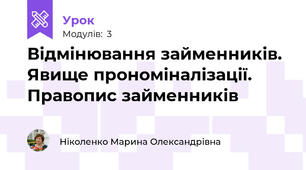 Відмінювання займенників. Явище прономіналізації. Правопис займенників