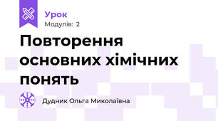 Повторення основних хімічних понять