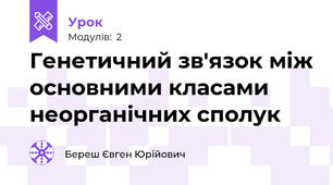 Генетичний зв'язок між основними класами неорганічних сполук