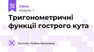 Тригонометричні функції гострого кута