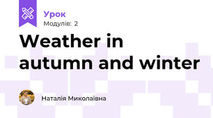Weather in autumn and winter
