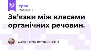 Зв’язки між класами органічних речовин.