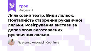 Ляльковий театр. Види ляльок. Поетапність створення рукавичної ляльки. Розігрування вистави за допомогою виготовлених рукавичних ляльок