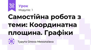 Самостійна робота з теми: Координатна площина. Графіки 