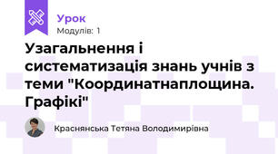Узагальнення і систематизація знань учнів з теми "Координатнаплощина. Графікі"