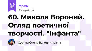 60. Микола Вороний. Огляд поетичної творчості. "Інфанта"