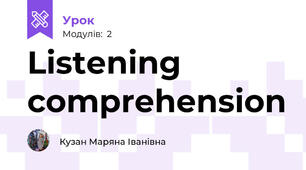 Listening comprehension 