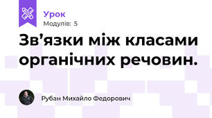 Зв’язки між класами органічних речовин.