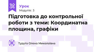 Підготовка до контрольної роботи з теми: Координатна площина, графіки 
