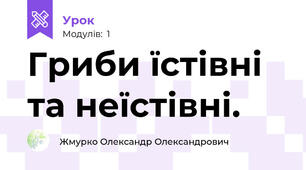 Гриби їстівні та неїстівні.