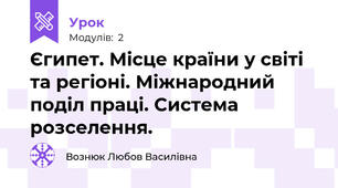 Єгипет. Місце країни у світі та регіоні. Міжнародний поділ праці. Система розселення.