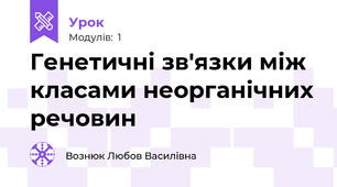 Генетичні зв'язки між класами неорганічних речовин
