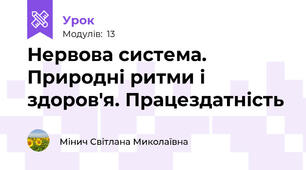 Нервова система. Природні ритми і здоров'я. Працездатність