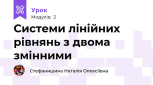 Системи лінійних рівнянь з двома змінними
