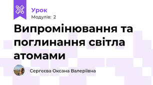Випромінювання та поглинання світла атомами 